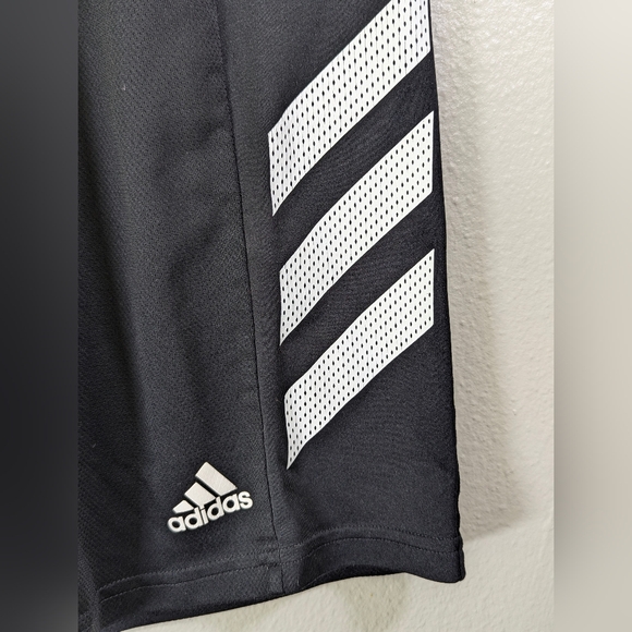 Adidas boys athletic shorts black and white size L (14-16) - Picture 2 of 6